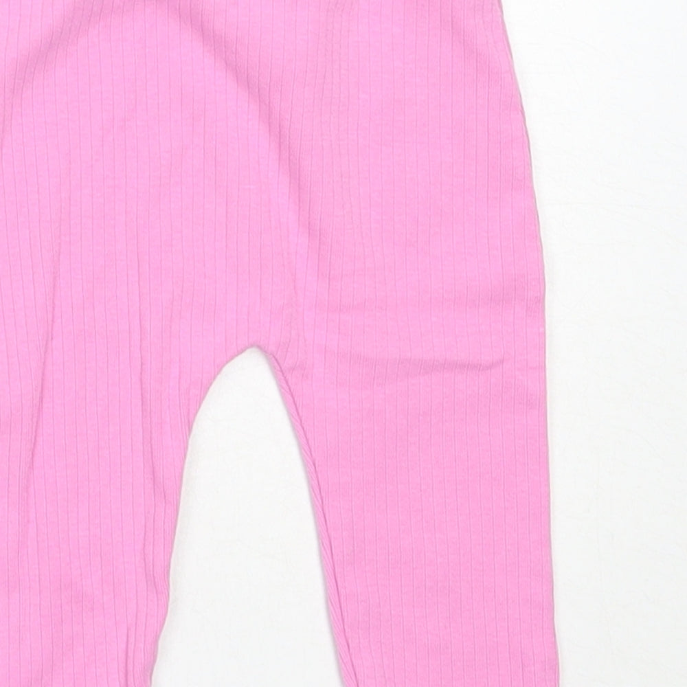 George Girls Pink  Cotton Capri Leggings Size 3-6 Months