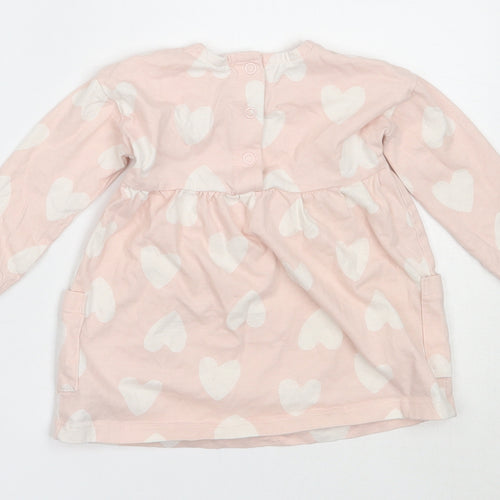 George Girls Pink  Cotton Fit & Flare  Size 3-6 Months  Round Neck
