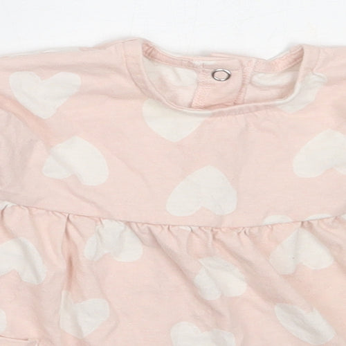 George Girls Pink  Cotton Fit & Flare  Size 3-6 Months  Round Neck