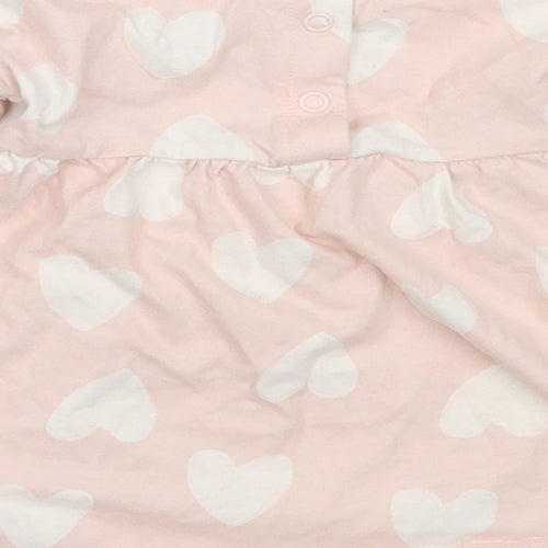 George Girls Pink  Cotton Fit & Flare  Size 3-6 Months  Round Neck