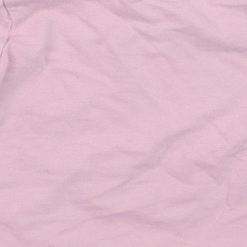 George Girls Purple  Cotton Basic T-Shirt Size 3-6 Months Round Neck