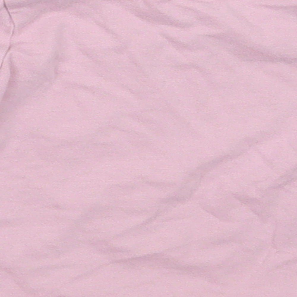 George Girls Purple  Cotton Basic T-Shirt Size 3-6 Months Round Neck