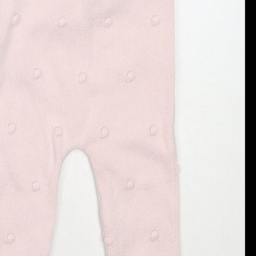 F&F Girls Pink  Cotton Capri Leggings Size 3-6 Months