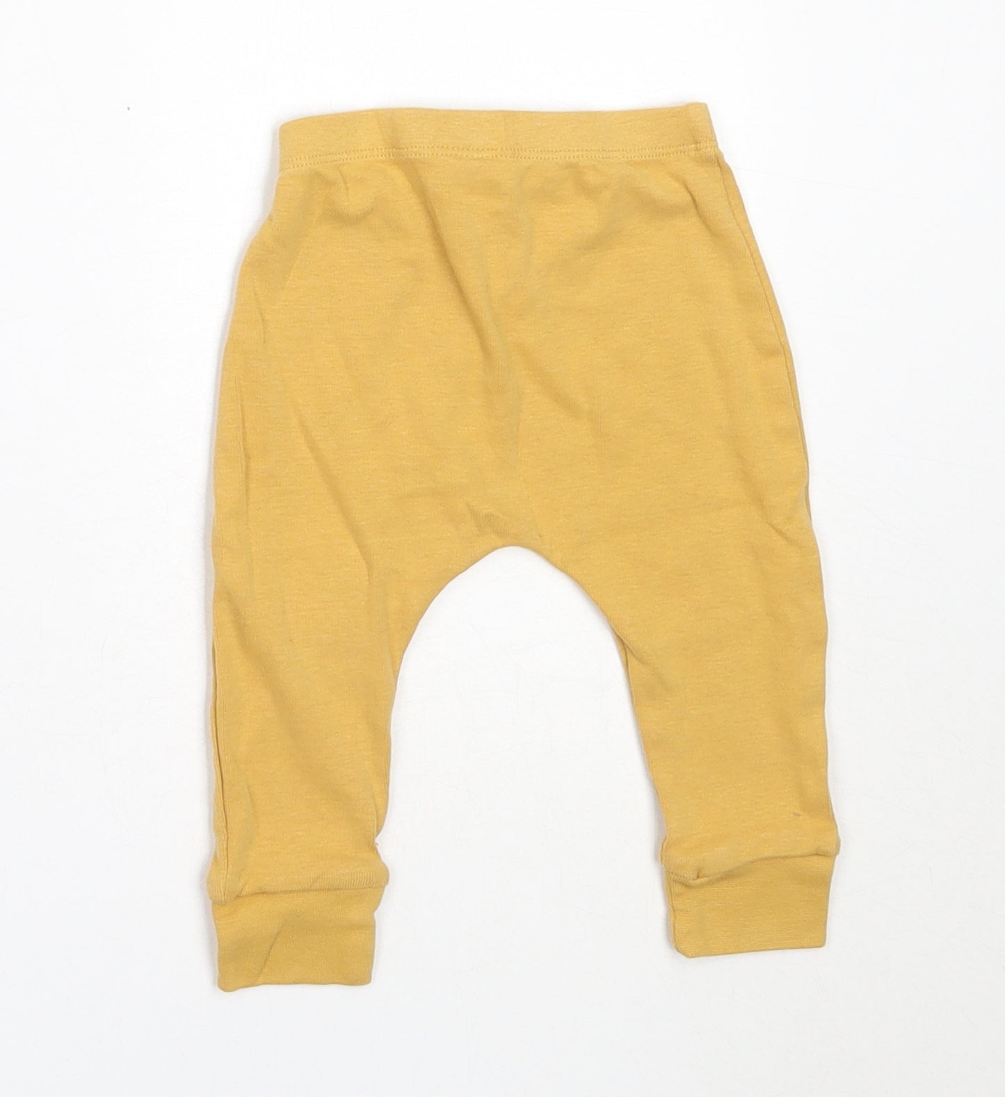 George Baby Yellow  Cotton Jogger Trousers Size 6-9 Months