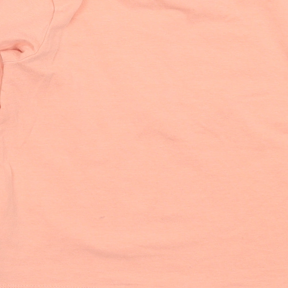 H&M Girls Pink  Cotton Basic T-Shirt Size 3-4 Years Round Neck  - Halloween Pumpkin