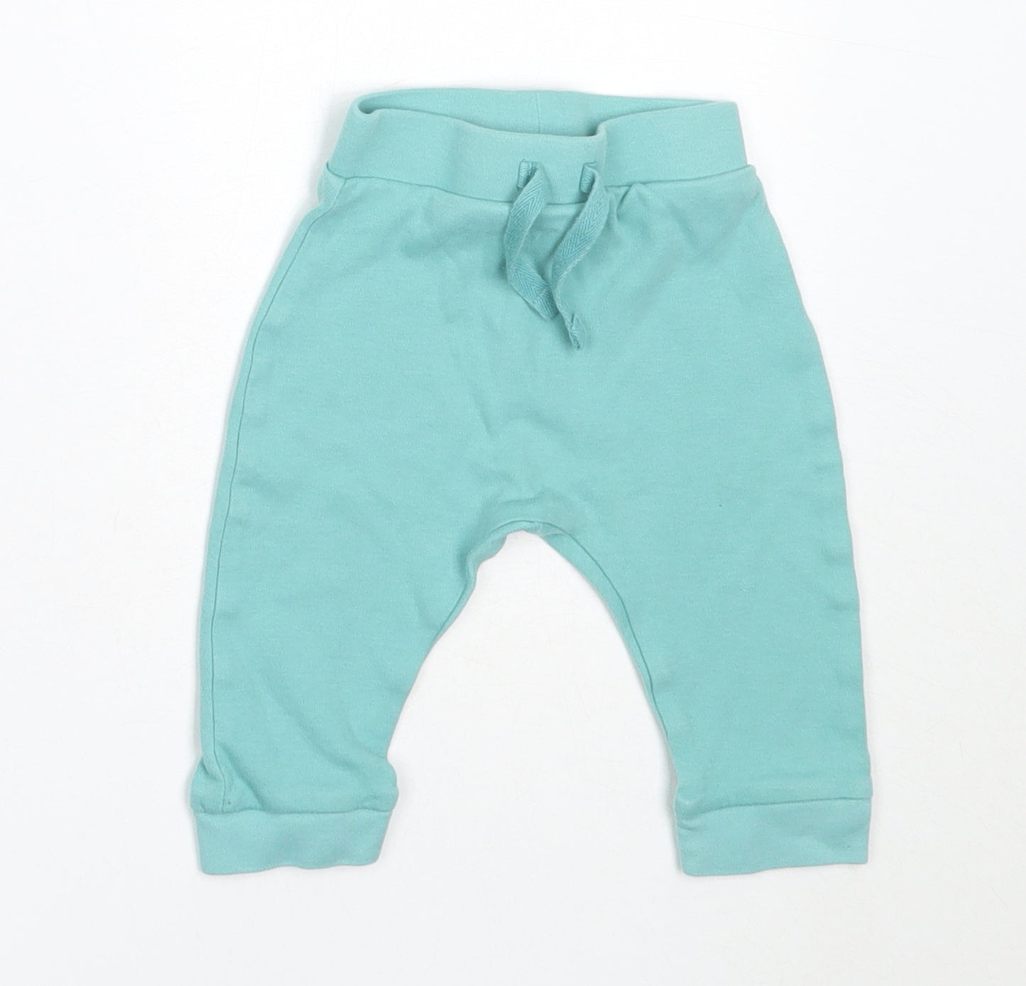 George Boys Blue  Cotton Jogger Trousers Size 3-6 Months