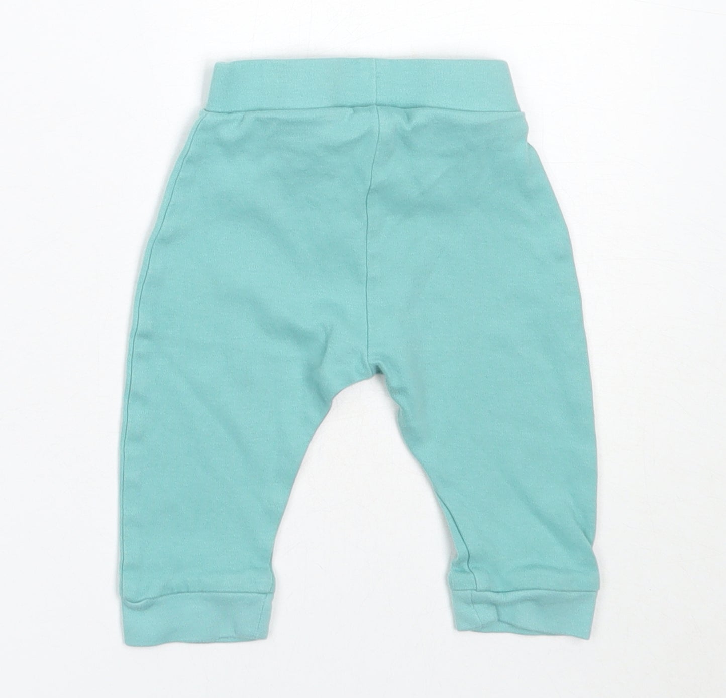 George Boys Blue  Cotton Jogger Trousers Size 3-6 Months