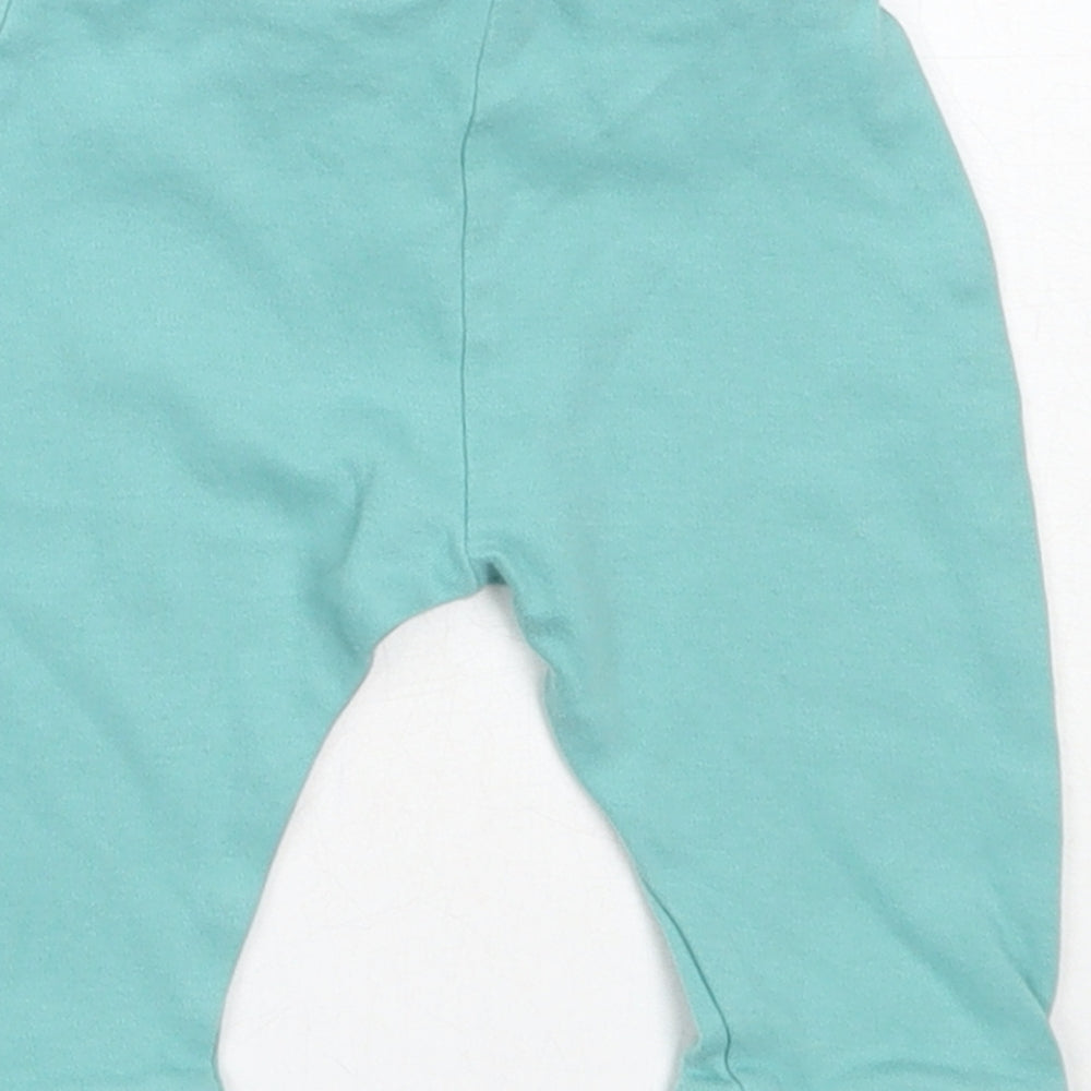 George Boys Blue  Cotton Jogger Trousers Size 3-6 Months