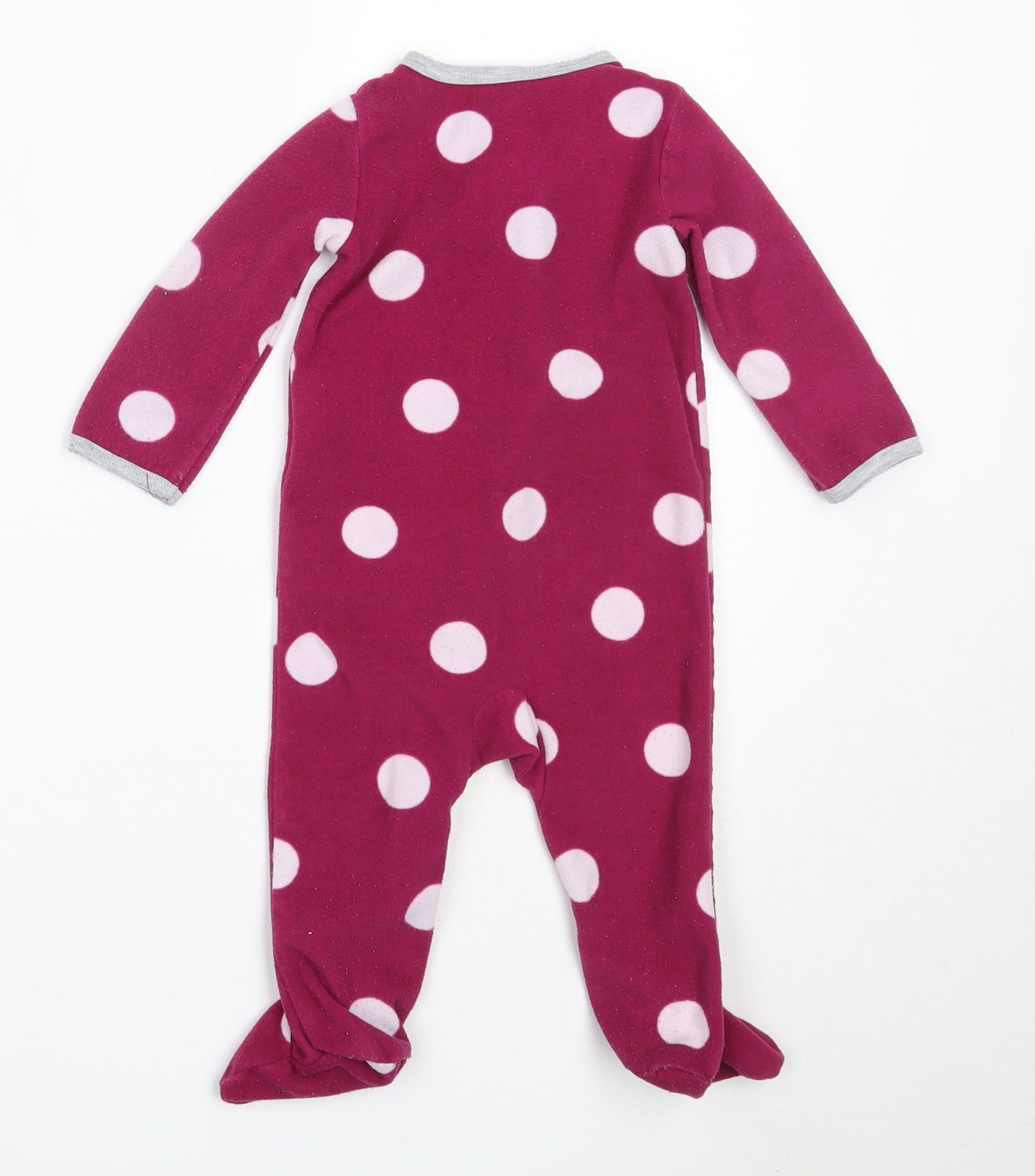 Carter's Girls Purple Polka Dot Polyester Babygrow One-Piece Size 6-9 Months