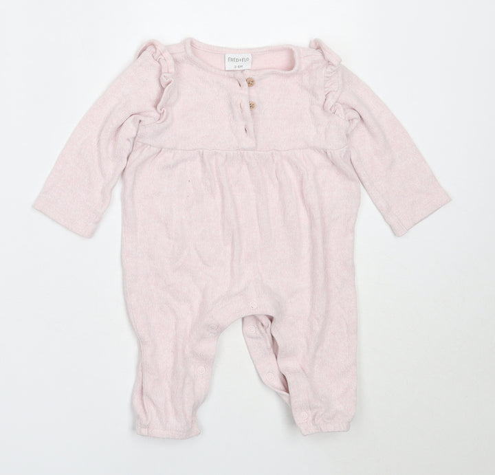 F&F Baby Pink  Viscose Babygrow One-Piece Size 3-6 Months