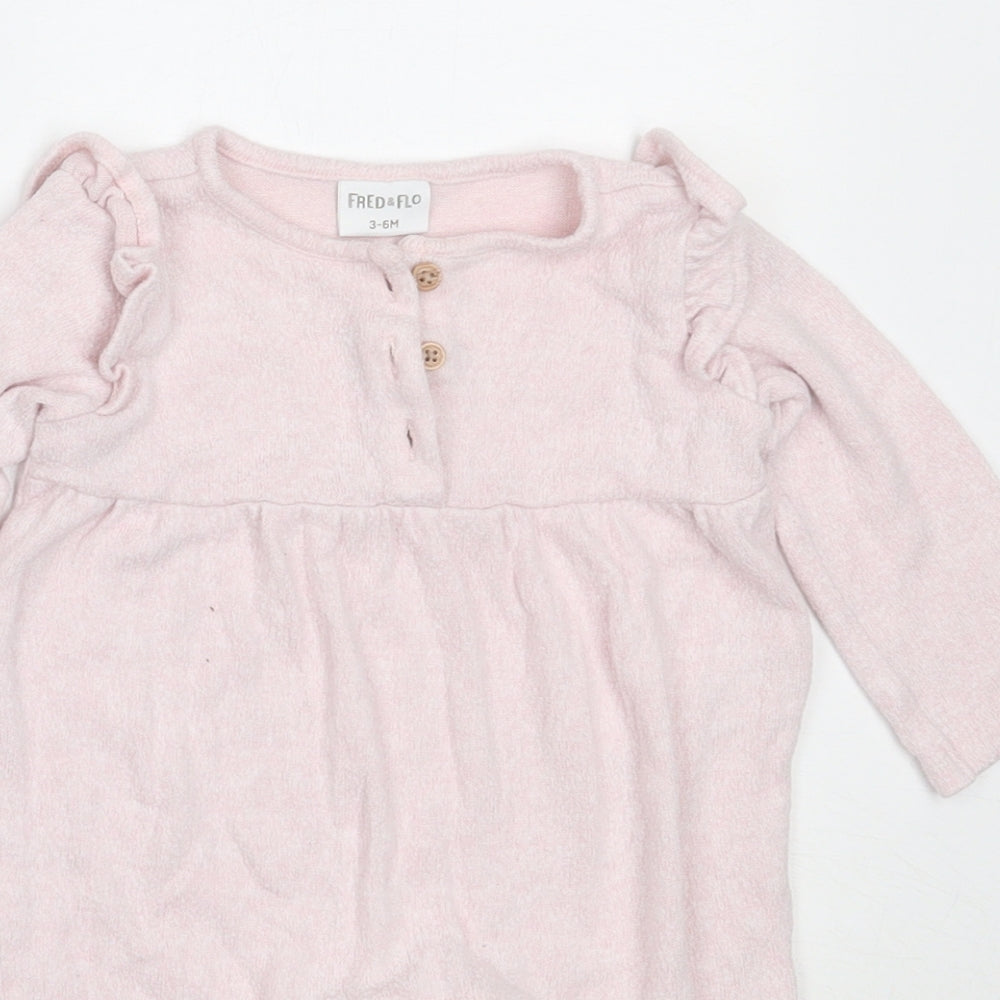 F&F Baby Pink  Viscose Babygrow One-Piece Size 3-6 Months