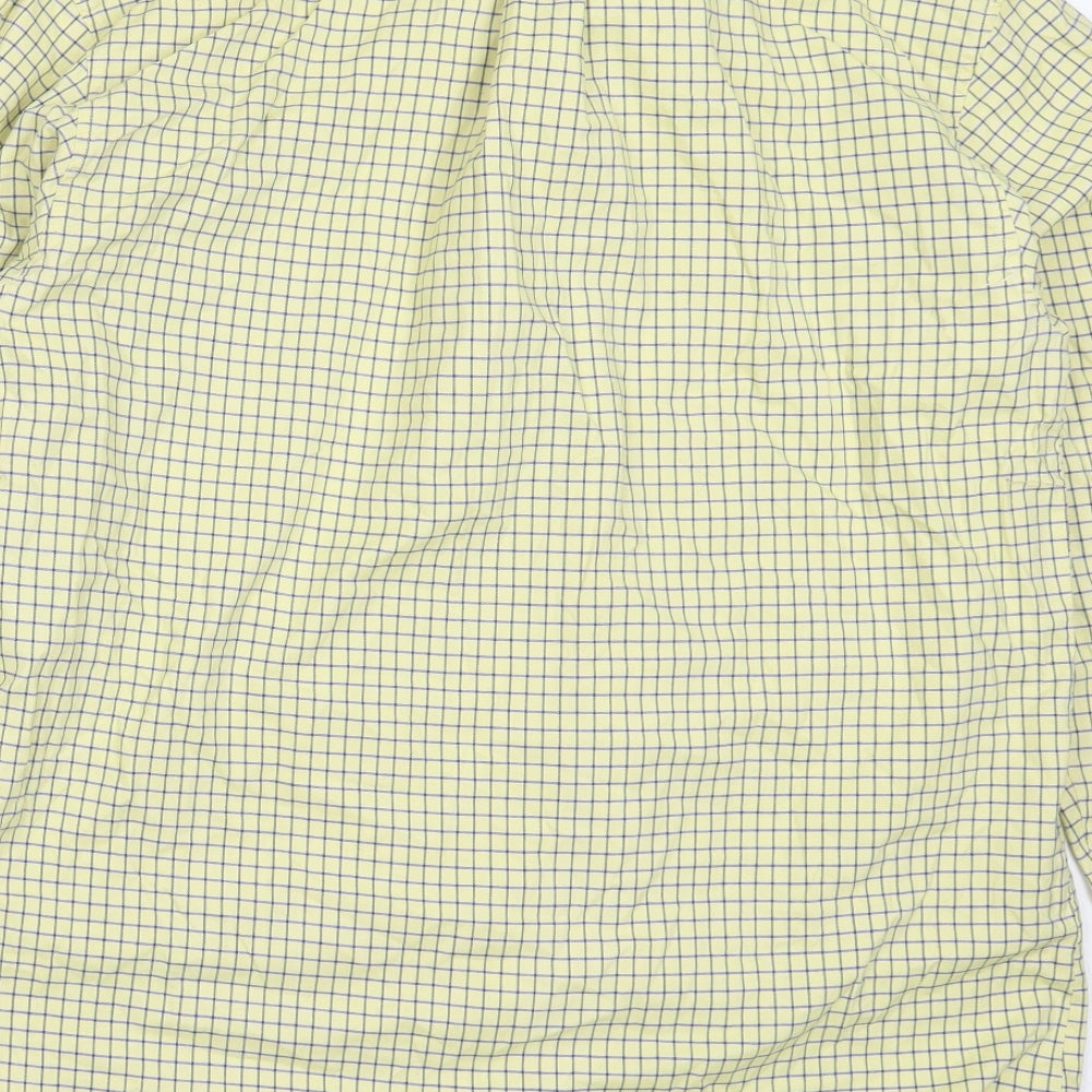 Ben Sherman Mens Yellow  Cotton  Button-Up Size L Collared