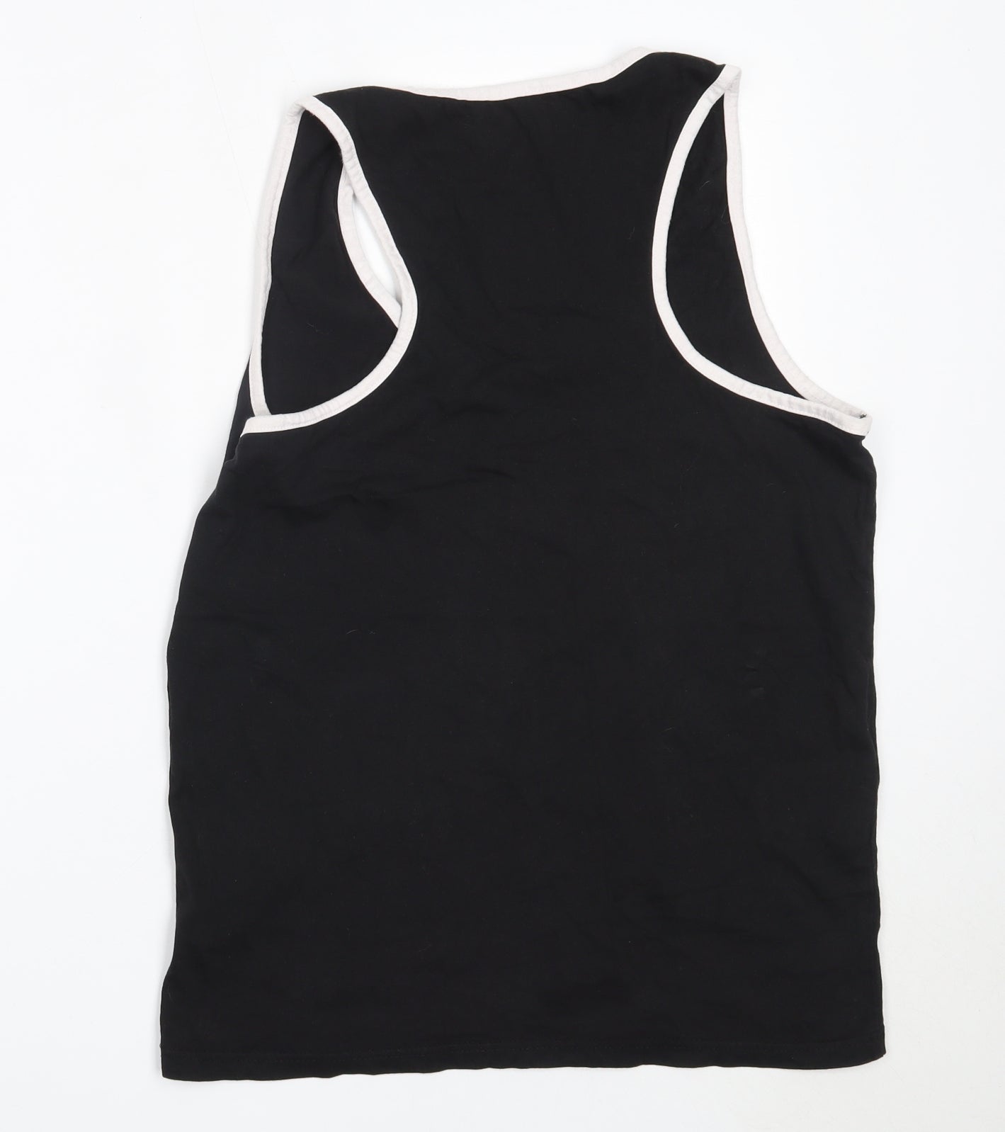 Boohoo Mens Black  Cotton  T-Shirt Size XL Round Neck