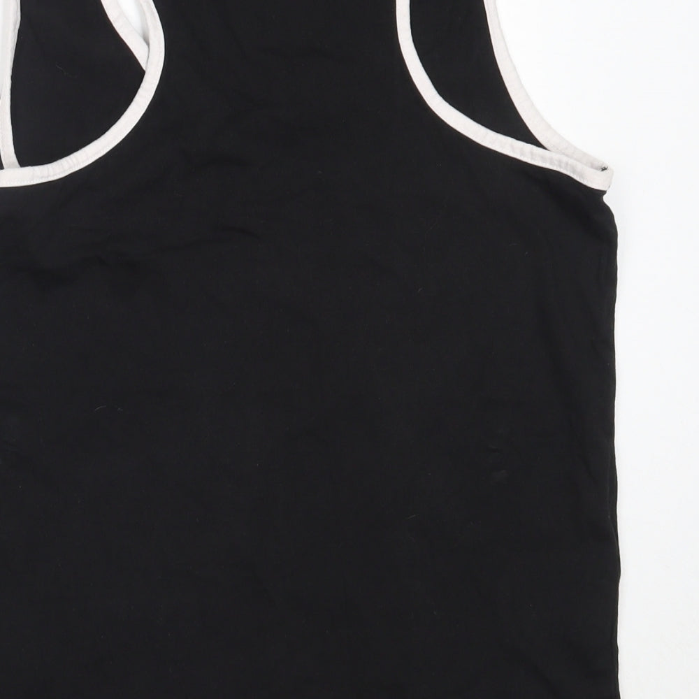 Boohoo Mens Black  Cotton  T-Shirt Size XL Round Neck