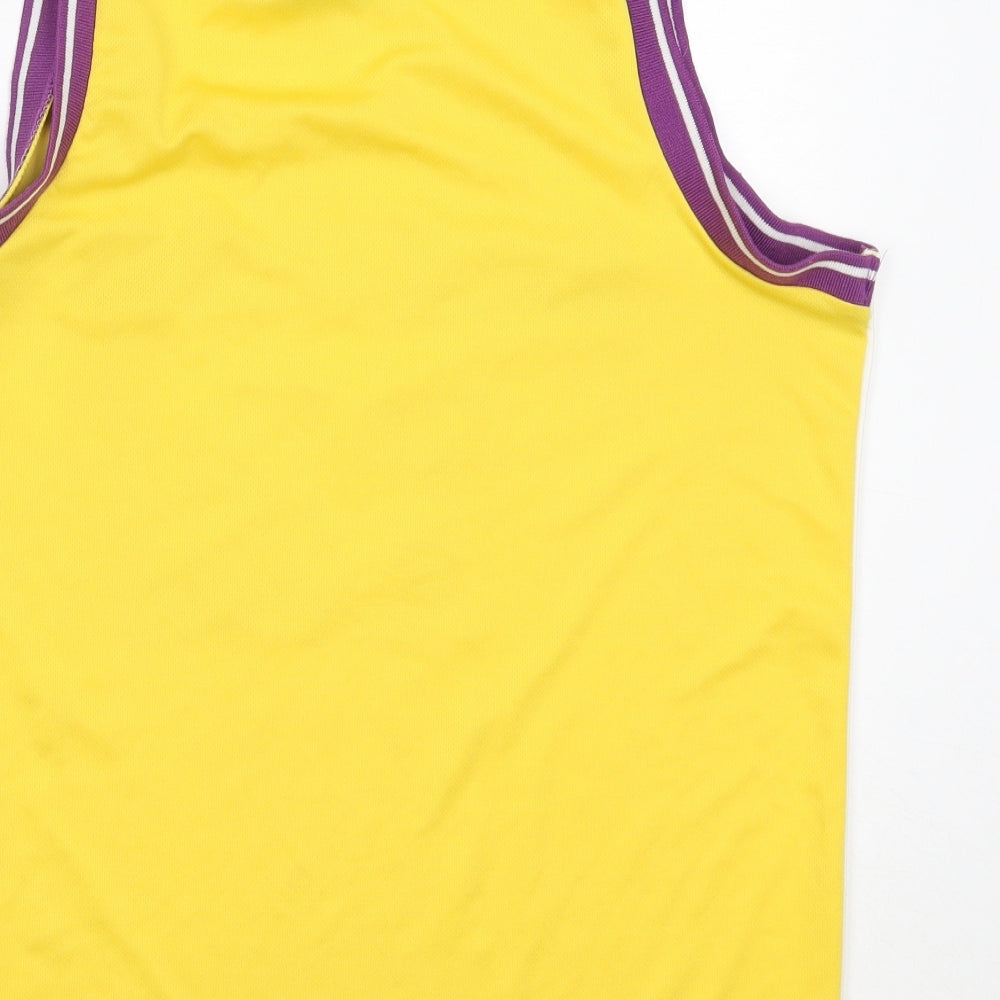 Pep&Co Mens Yellow  Polyester  T-Shirt Size XL Round Neck