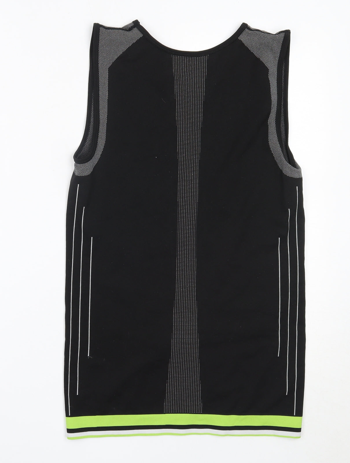 Crane Mens Black  Polyester Basic Tank Size M Round Neck