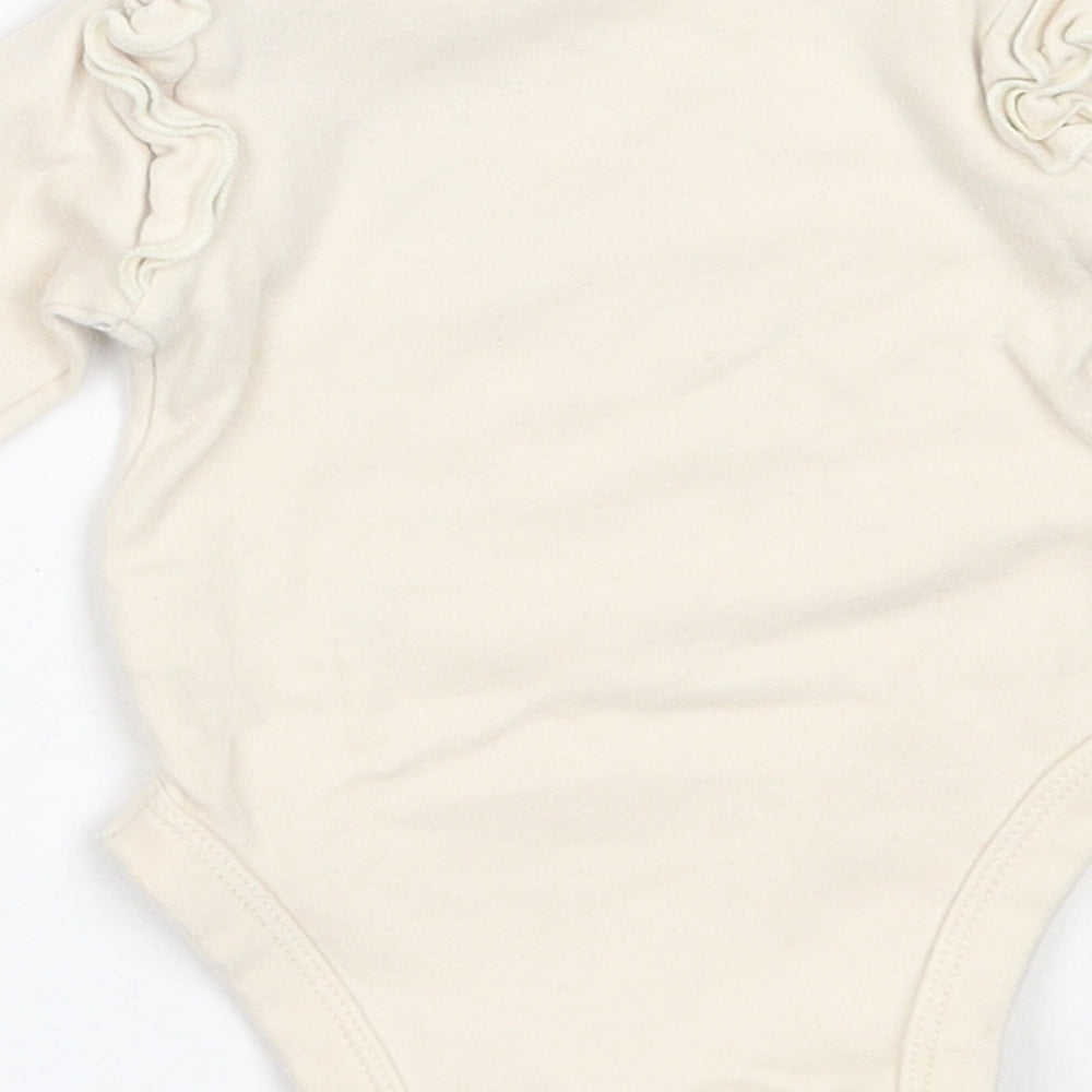 George Girls Beige  Cotton Babygrow One-Piece Size 3-6 Months   - winnie the pooh
