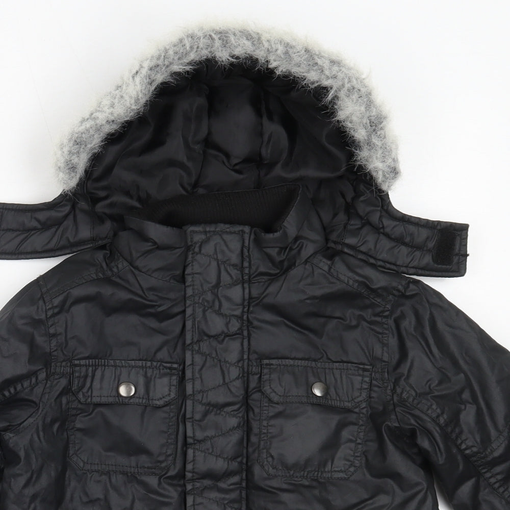 Cherokee Boys Black   Basic Coat Coat Size 7-8 Years