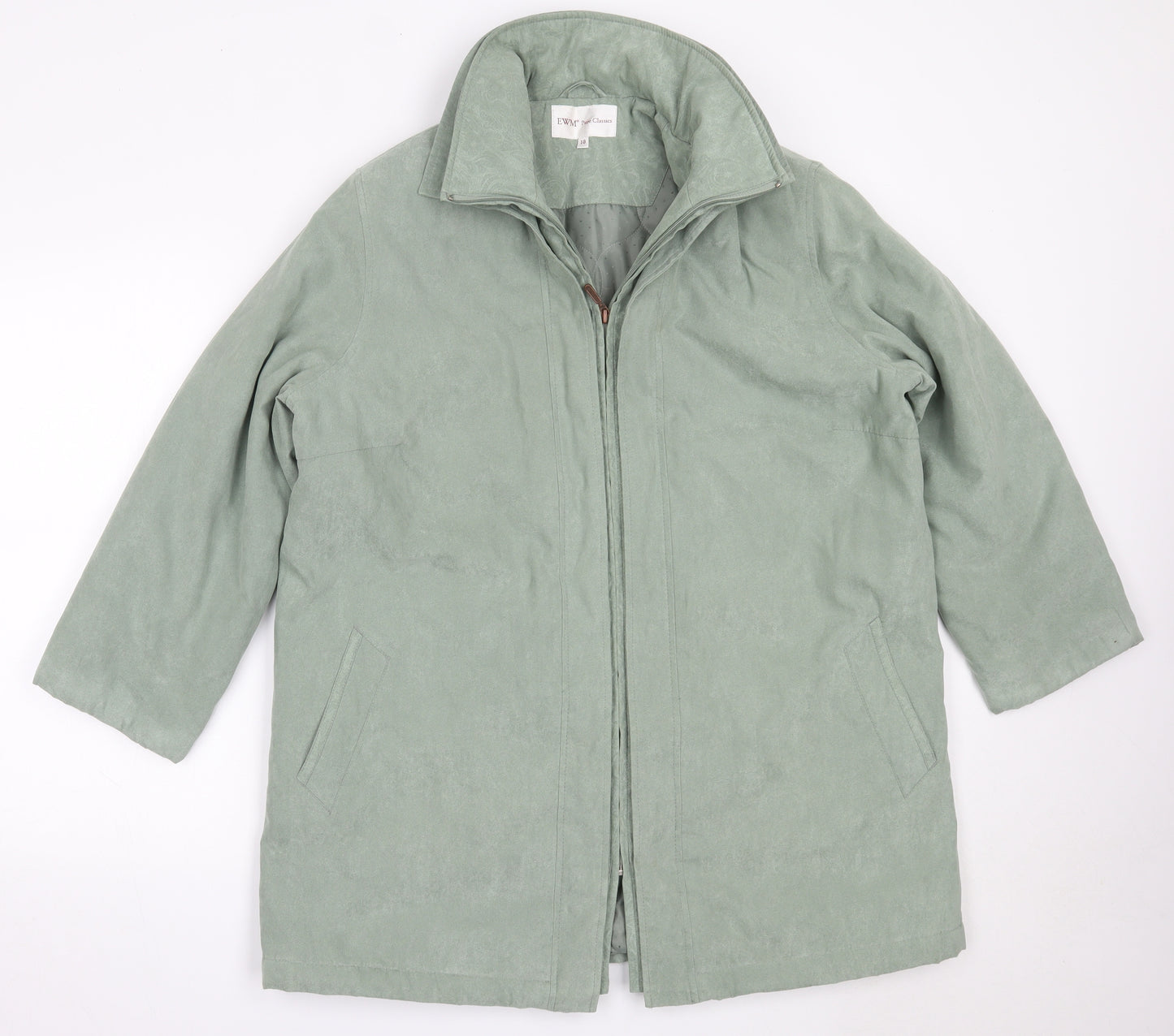 EWM Womens Green   Overcoat Coat Size 18