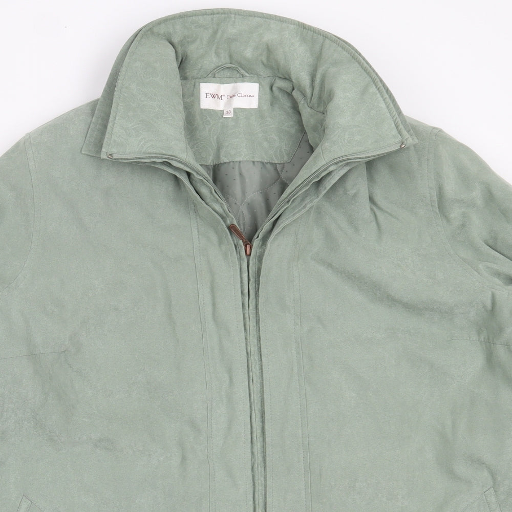 EWM Womens Green   Overcoat Coat Size 18