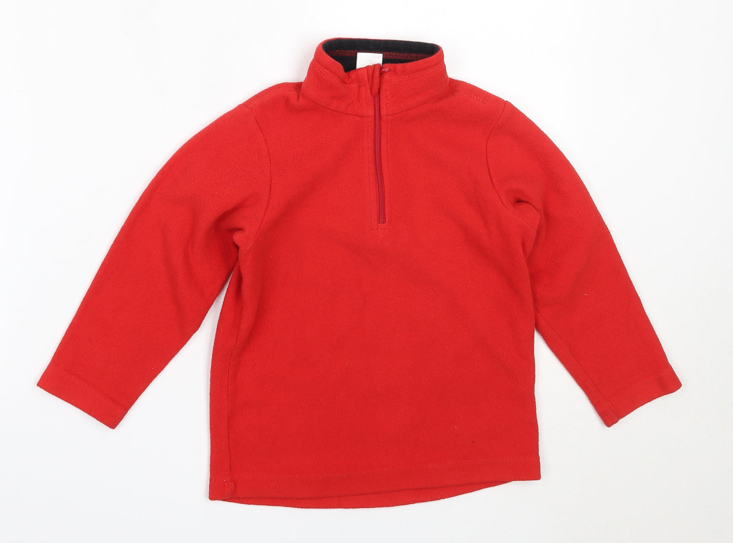 Quechua Boys Red  Polyester Henley Sweatshirt Size 4 Years