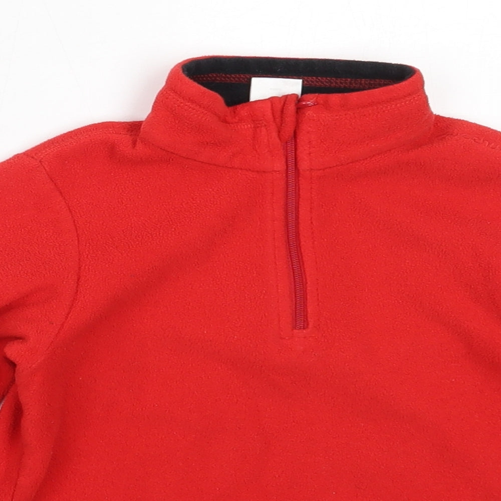 Quechua Boys Red  Polyester Henley Sweatshirt Size 4 Years