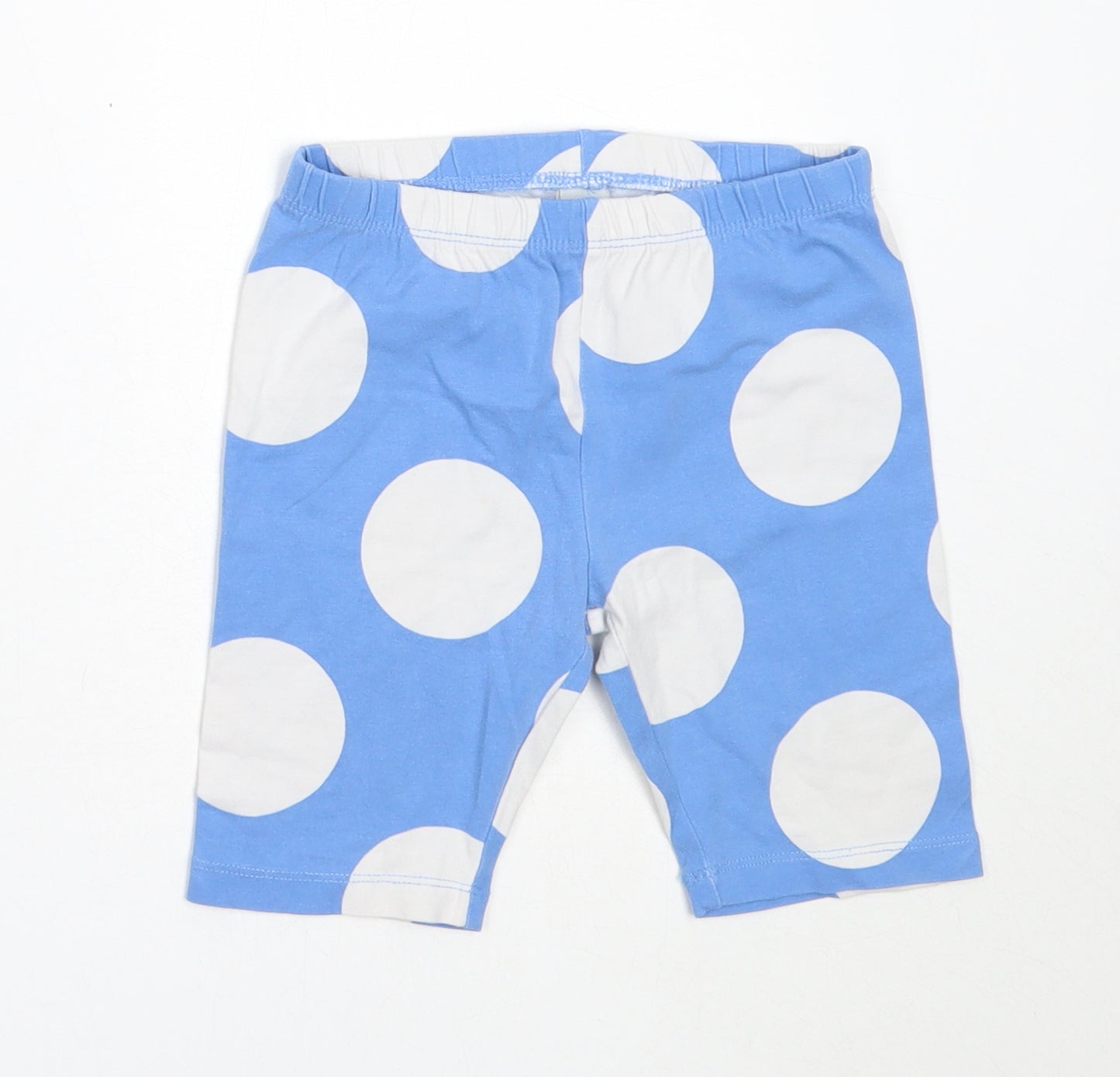 TU Girls Blue Polka Dot Cotton Compression Shorts Size 5-6 Years  Regular