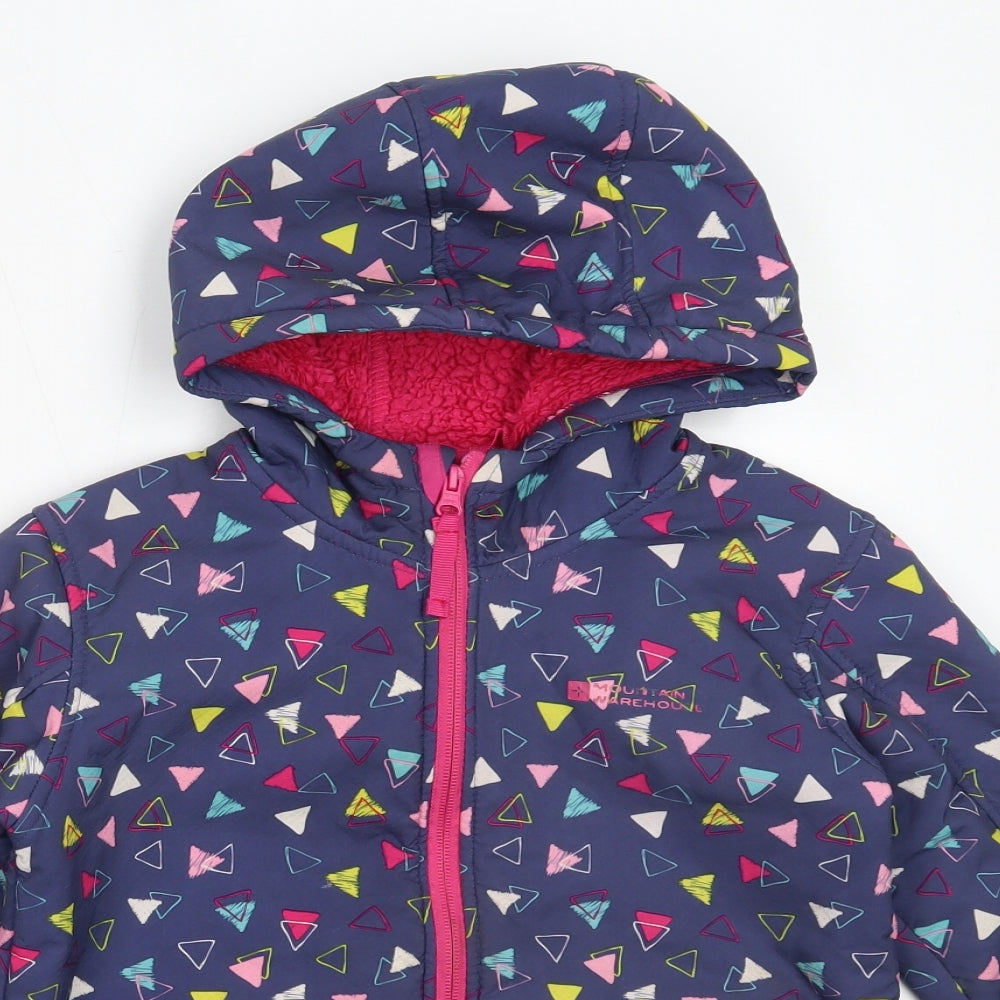 Mountain Warehouse Girls Blue   Basic Coat Coat Size 9-10 Years