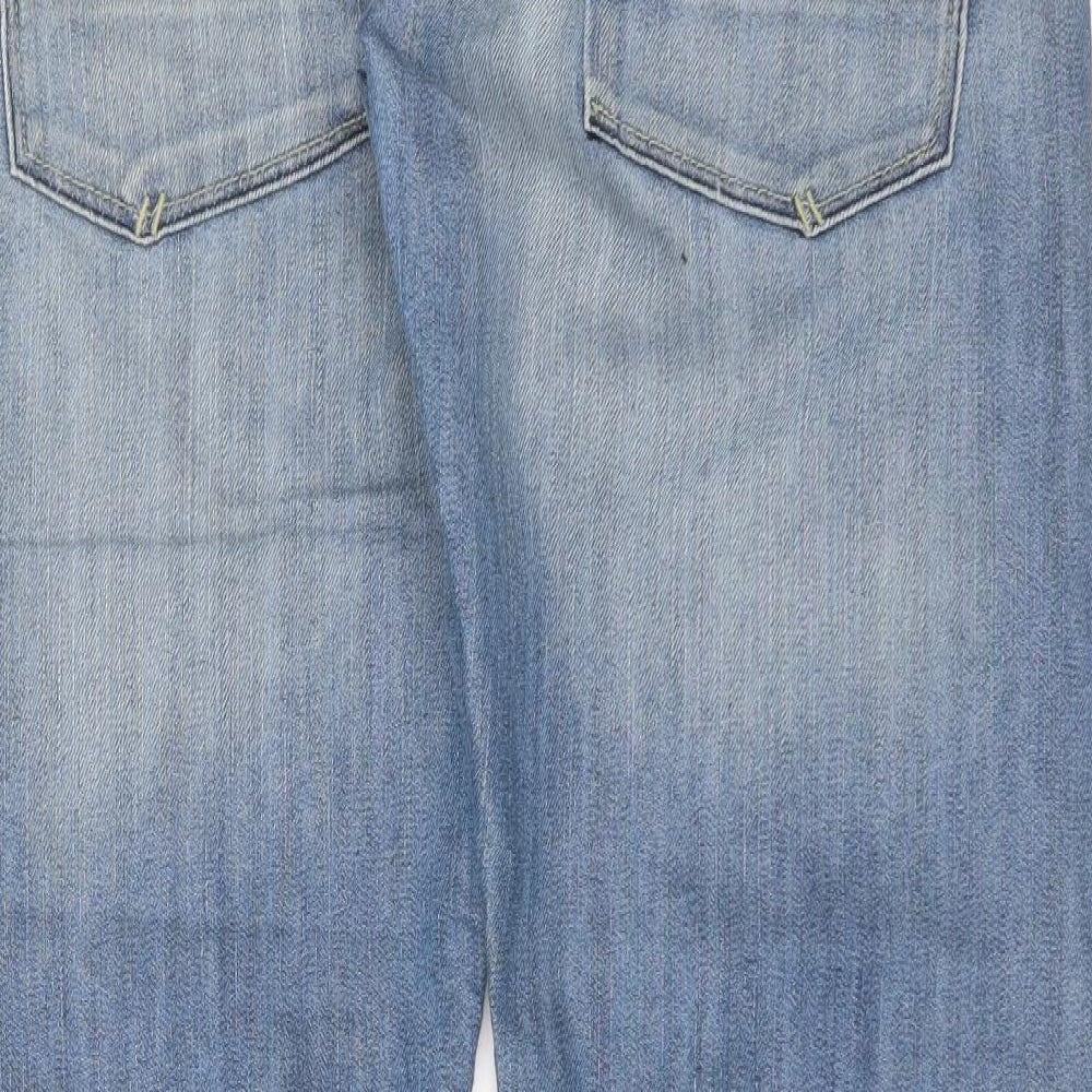 Crosshatch Mens Blue  Cotton Straight Jeans Size 34 in L32 in Regular Button