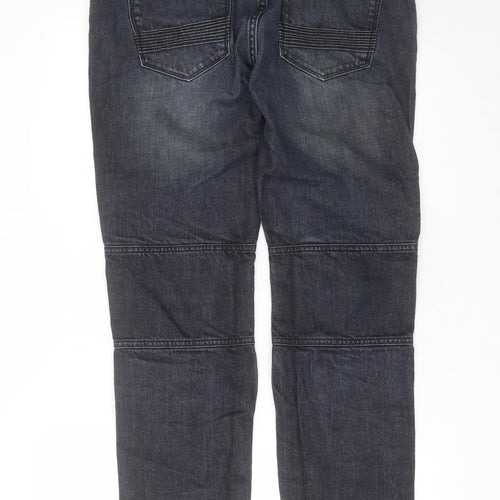 Joe Browns Mens Blue  Cotton Straight Jeans Size 32 in L30 in Regular Button