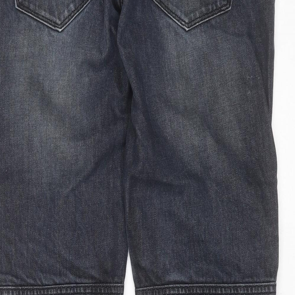 Joe Browns Mens Blue  Cotton Straight Jeans Size 32 in L30 in Regular Button