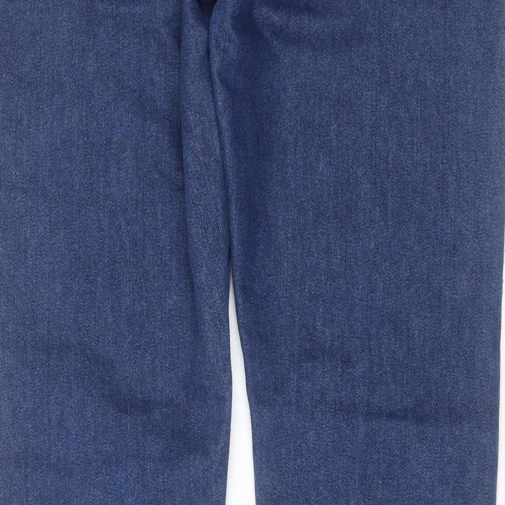 Primark Mens Blue  Cotton Straight Jeans Size 32 in L34 in Regular Zip