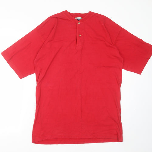 Hardwear Mens Red  Cotton  T-Shirt Size M Round Neck