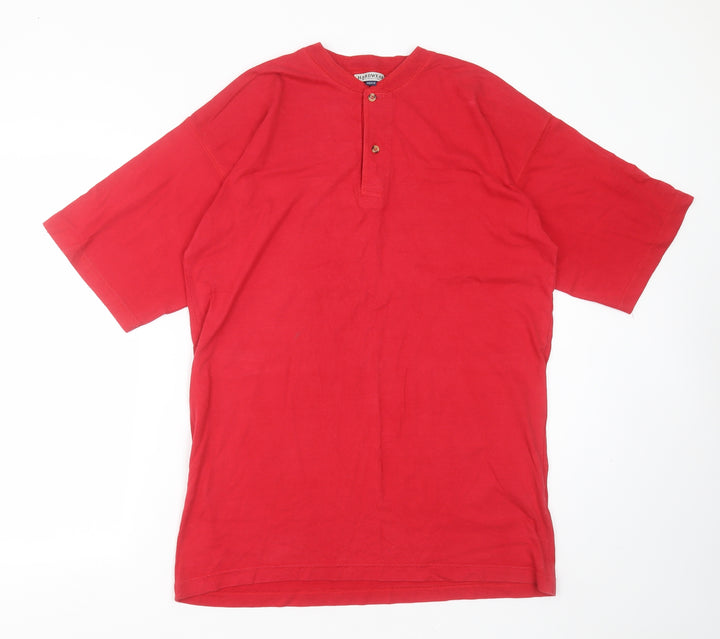 Hardwear Mens Red  Cotton  T-Shirt Size M Round Neck