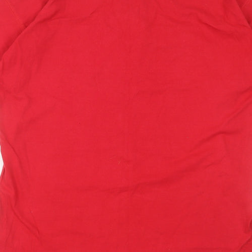 Hardwear Mens Red  Cotton  T-Shirt Size M Round Neck