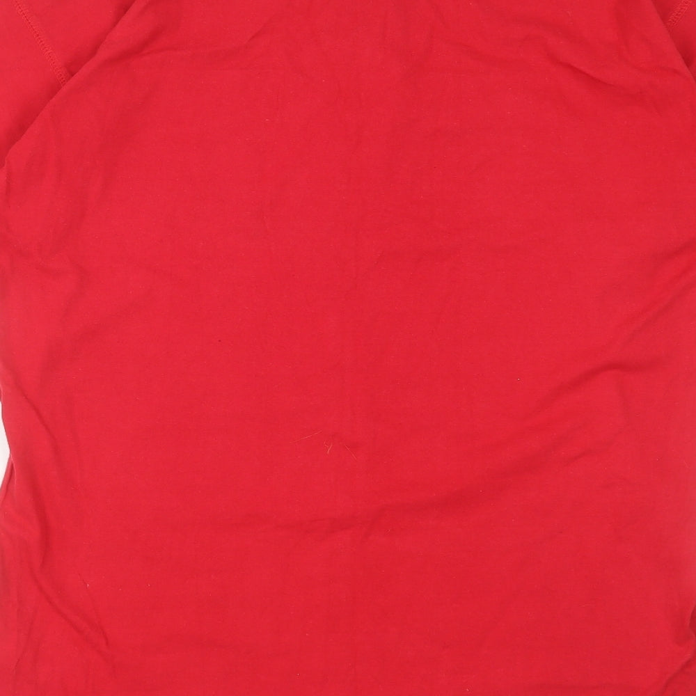 Hardwear Mens Red  Cotton  T-Shirt Size M Round Neck