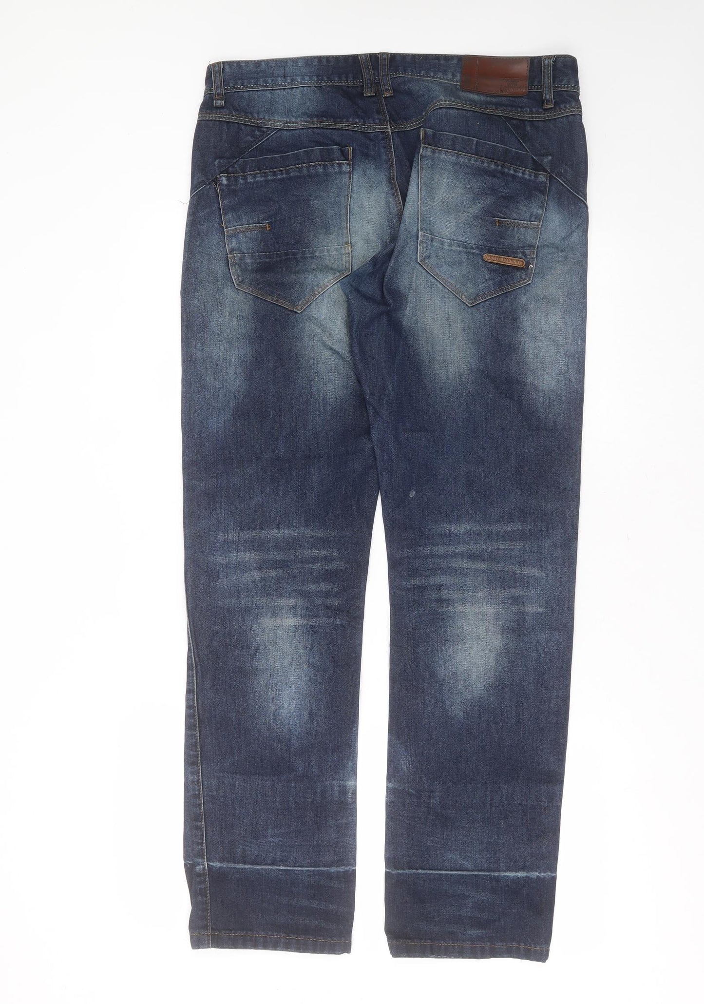 Tokyo Laundry Mens Blue  Cotton Straight Jeans Size 34 in L32 in Regular Button