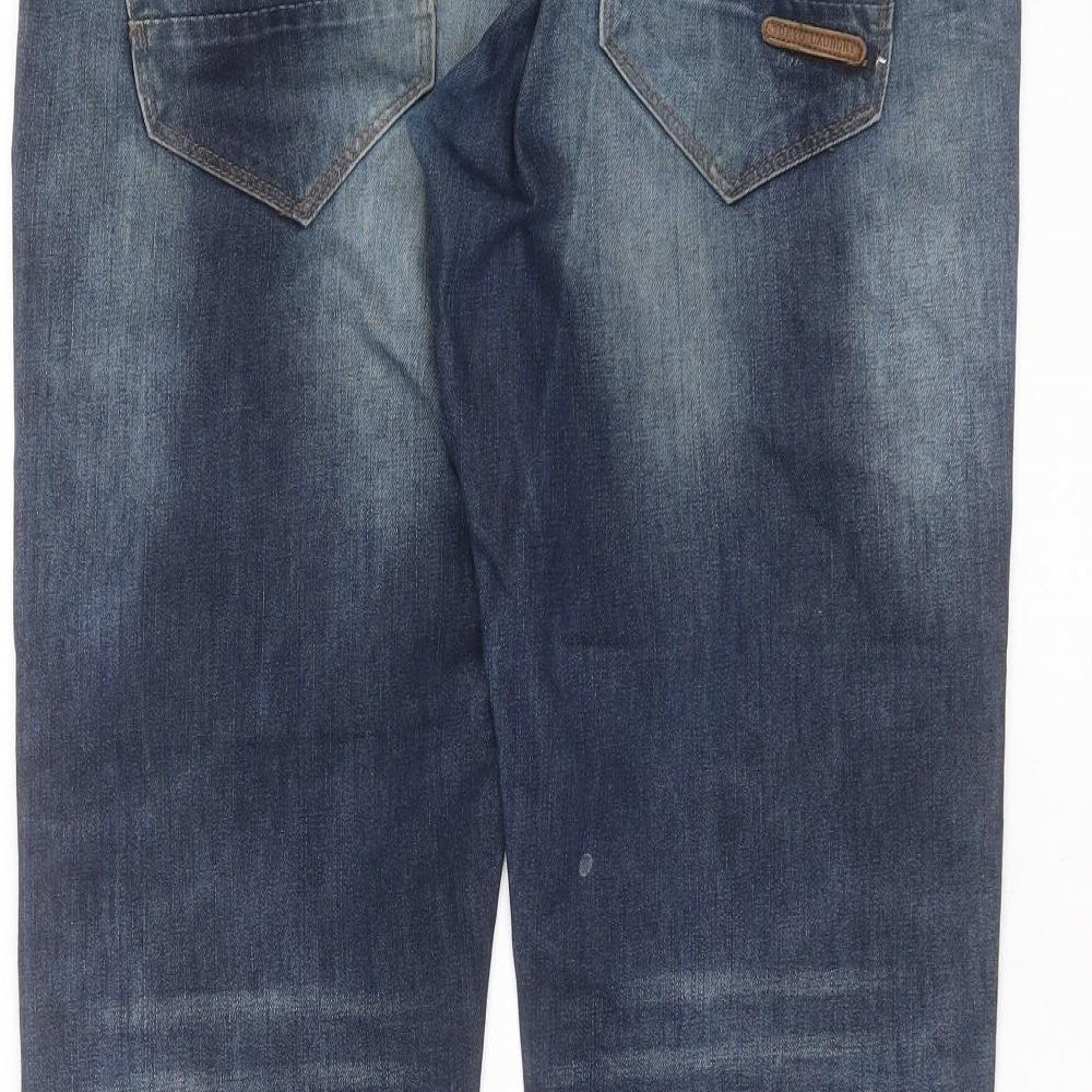 Tokyo Laundry Mens Blue  Cotton Straight Jeans Size 34 in L32 in Regular Button