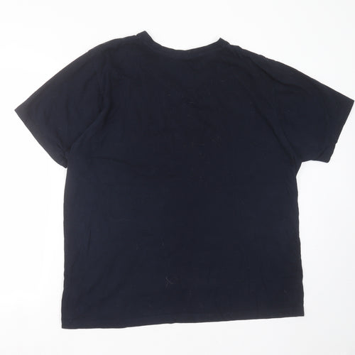 ORIGINALS Mens Blue  Cotton  T-Shirt Size L V-Neck