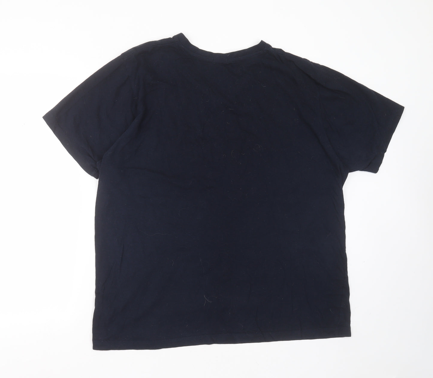 ORIGINALS Mens Blue  Cotton  T-Shirt Size L V-Neck
