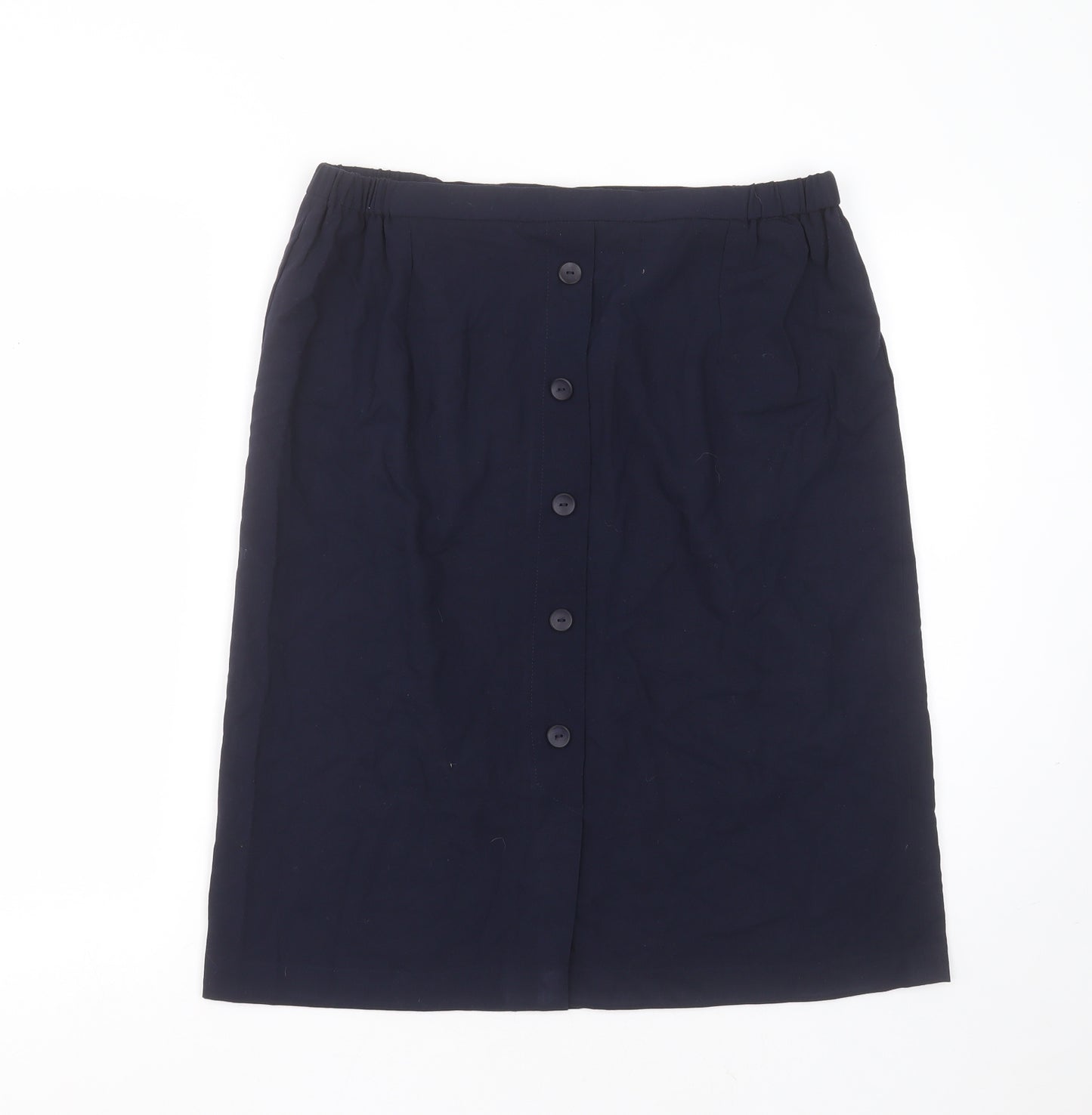 Preworn Womens Blue  Polyester Straight & Pencil Skirt Size 32 in