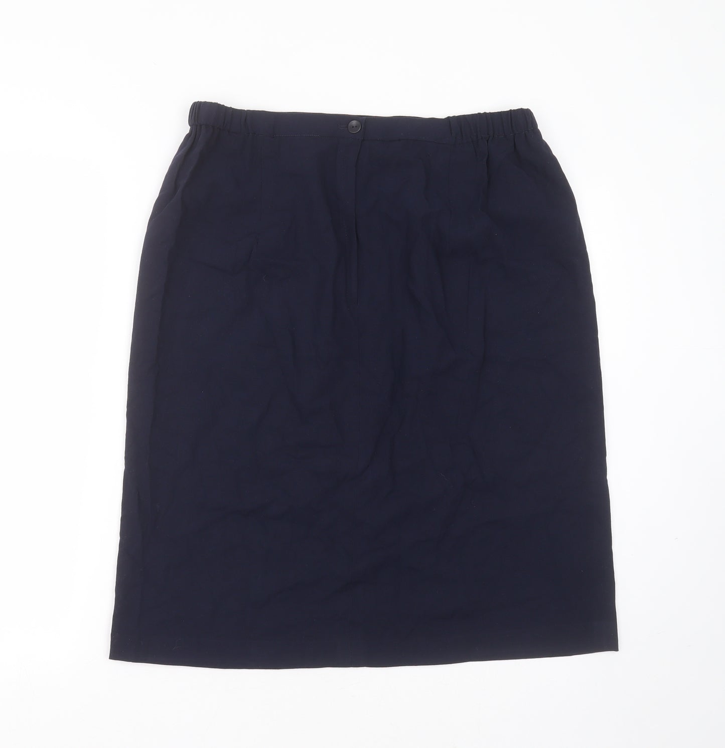 Preworn Womens Blue  Polyester Straight & Pencil Skirt Size 32 in
