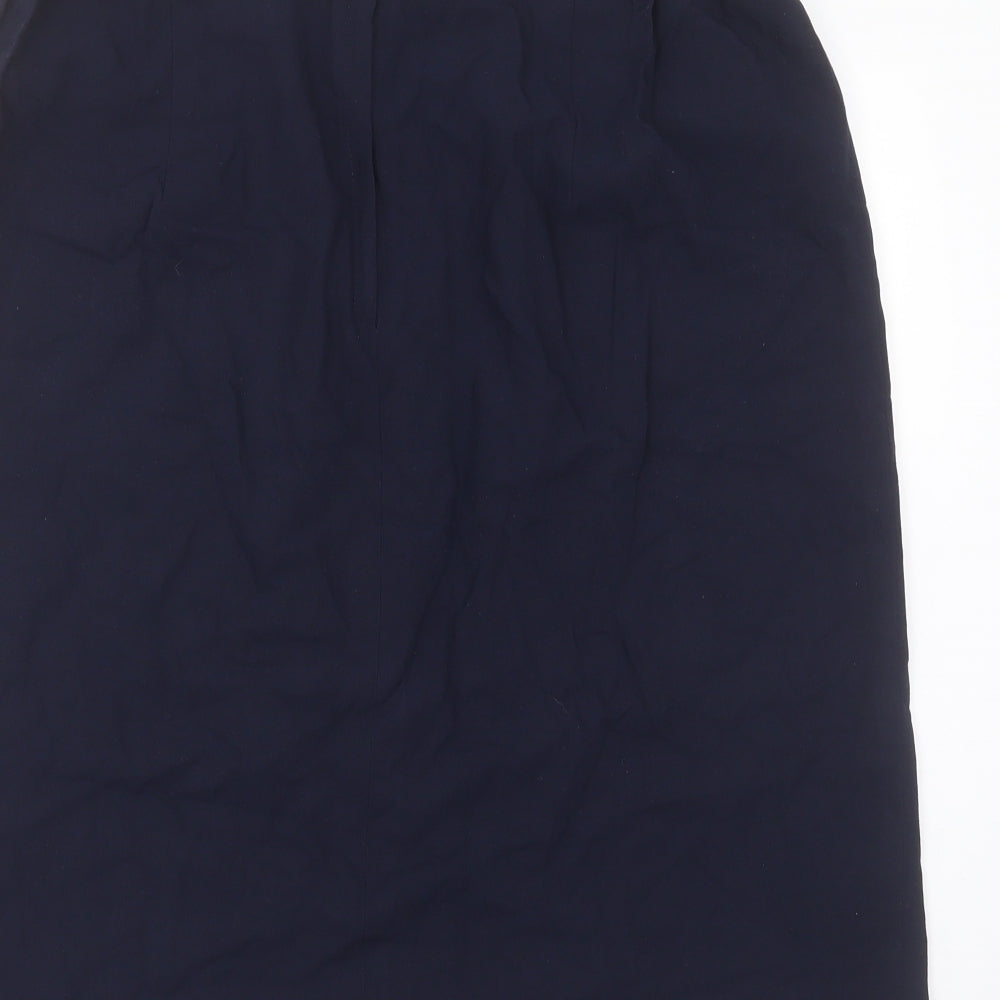Preworn Womens Blue  Polyester Straight & Pencil Skirt Size 32 in