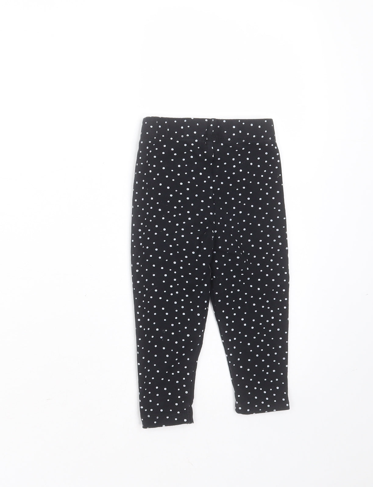 SoulCal&Co Girls Black Polka Dot Cotton Carrot Trousers Size 2-3 Years  Extra-Slim  - leggings