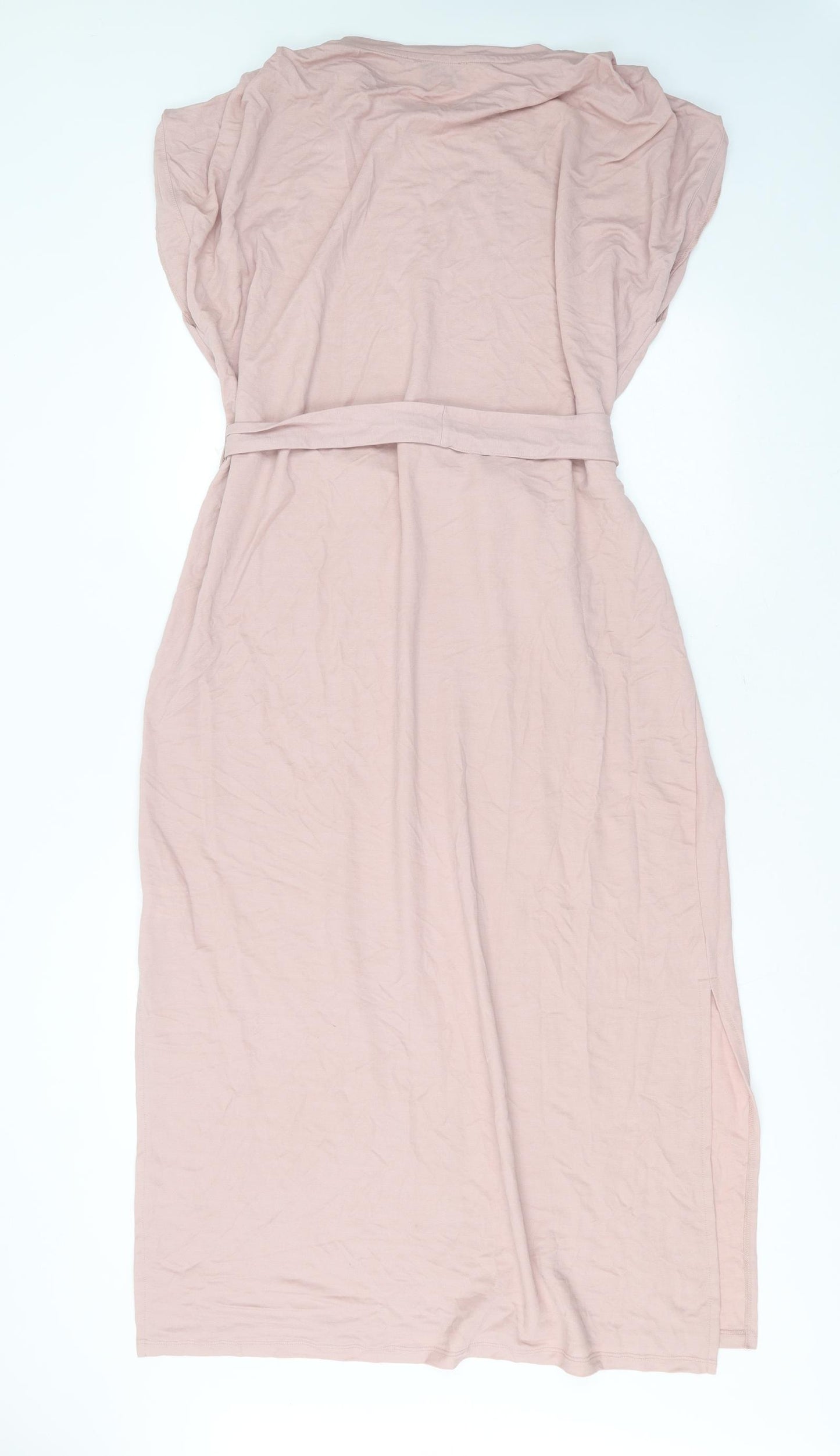 Jeff Banks Womens Pink  Viscose Maxi  Size 16  Round Neck