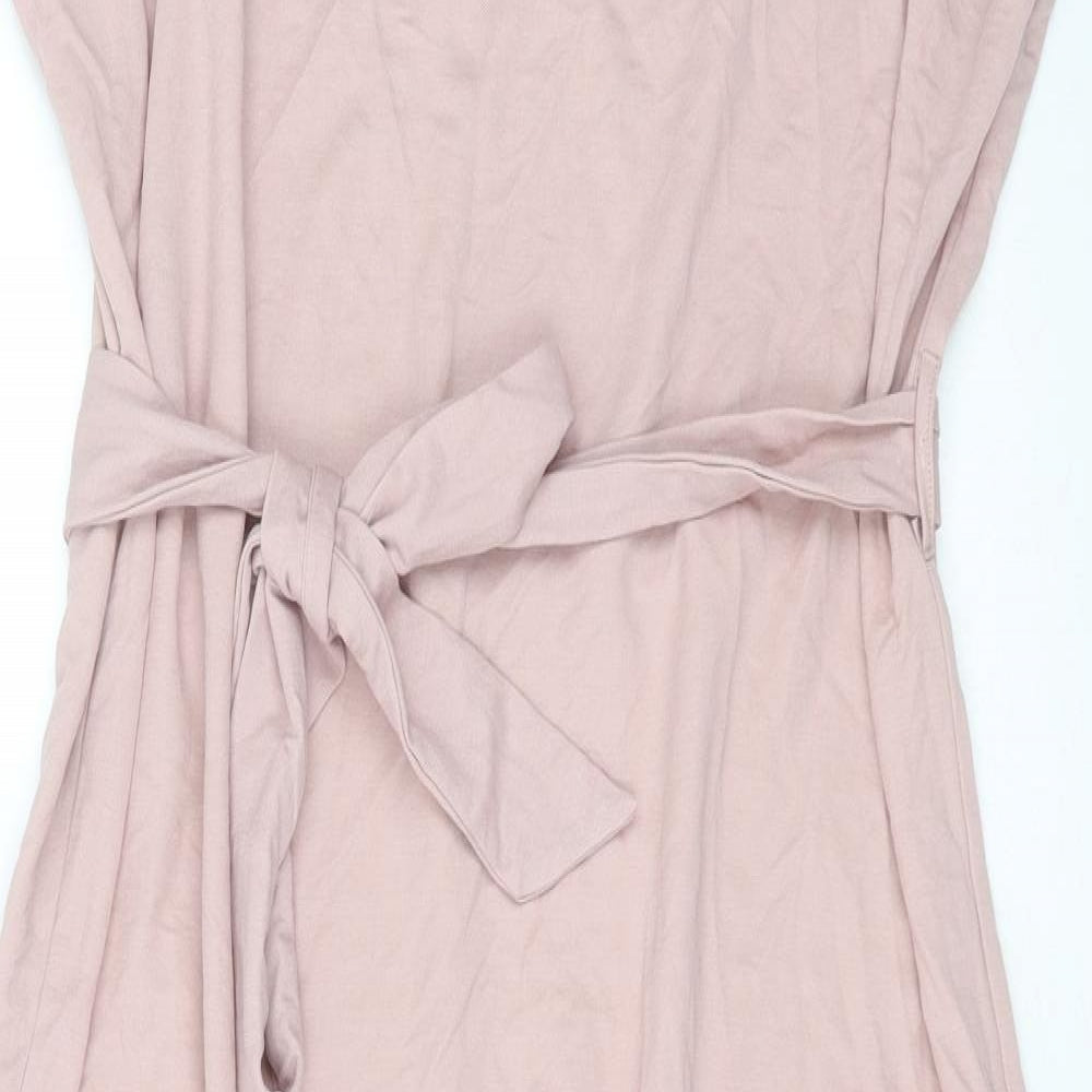 Jeff Banks Womens Pink  Viscose Maxi  Size 16  Round Neck