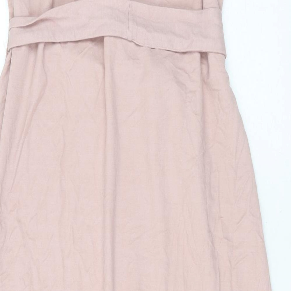 Jeff Banks Womens Pink  Viscose Maxi  Size 16  Round Neck