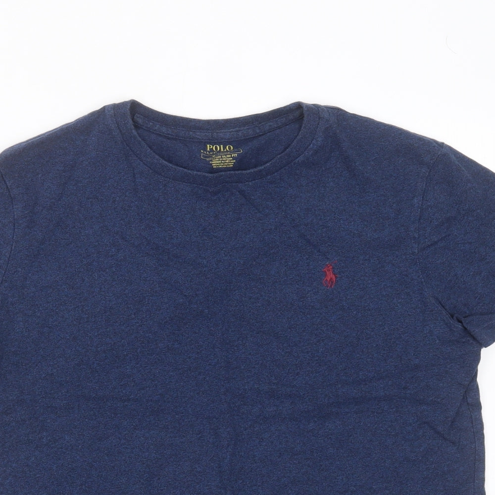 Polo Ralph Lauren Mens Blue  Cotton  T-Shirt Size M Round Neck