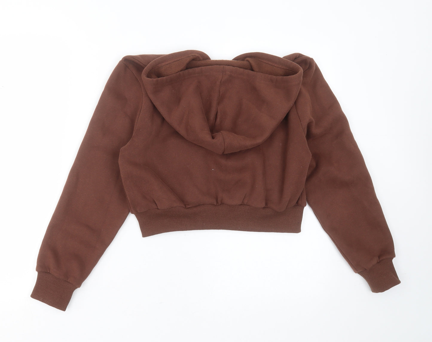 SheIn Womens Brown  Cotton Full Zip Hoodie Size S  Zip
