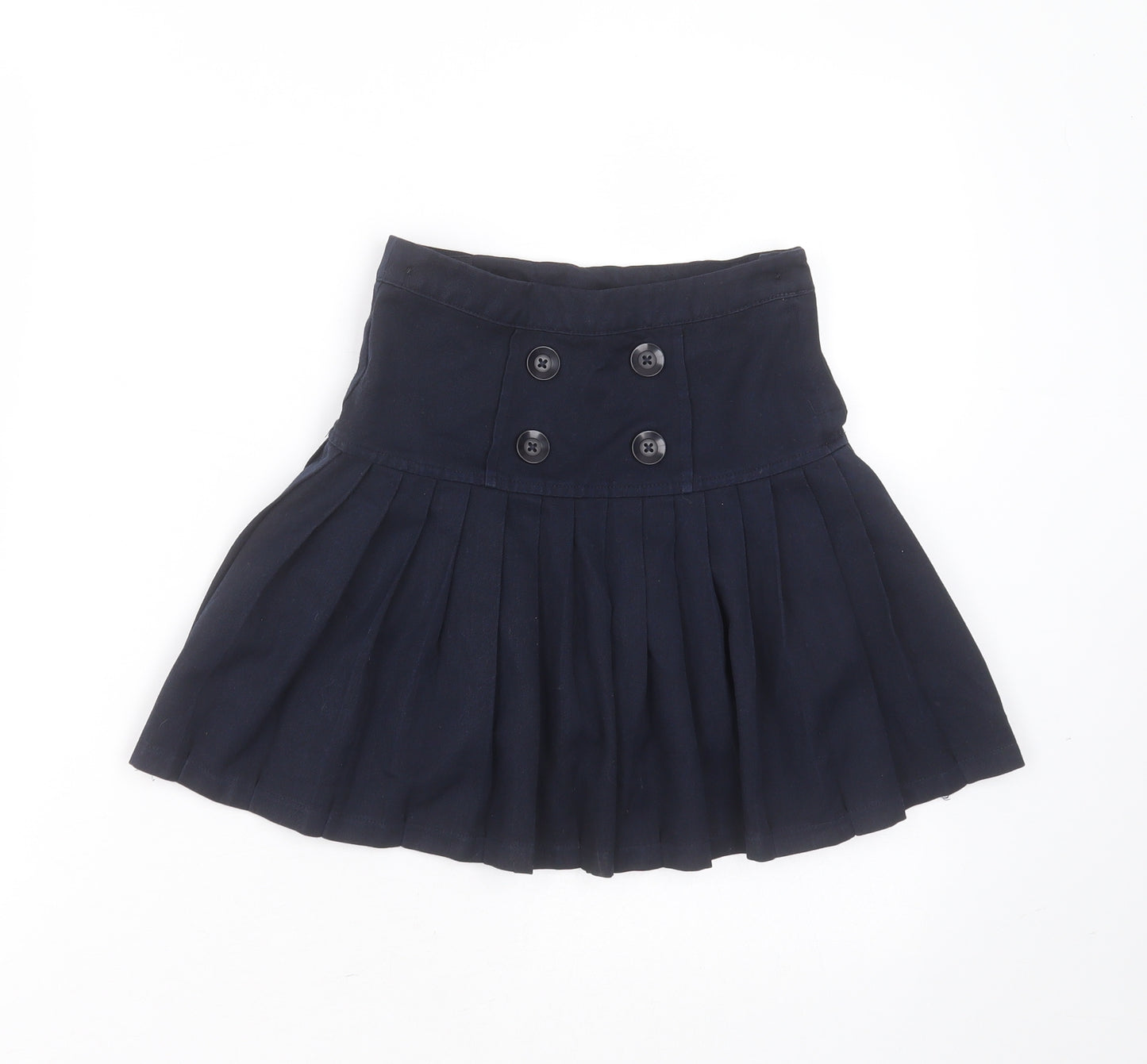 NEXT Girls Blue  Polyester A-Line Skirt Size 7 Years  Regular  - pleated
